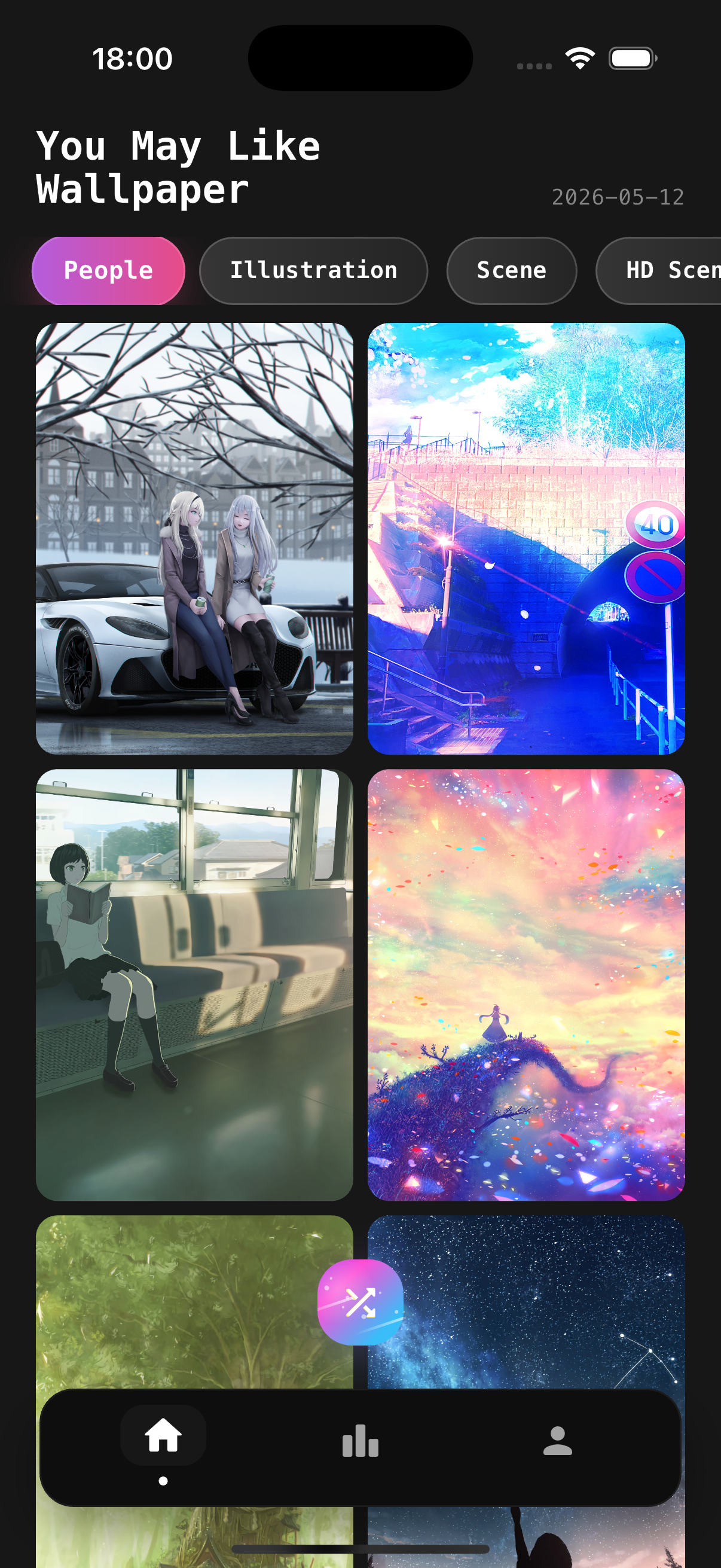 Wallpaper feed